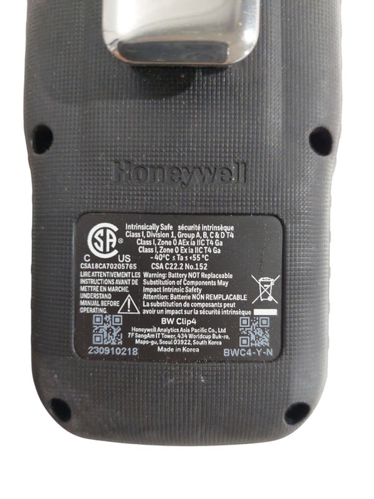 Honeywell Gas Detector Model: BW Clip 4  =