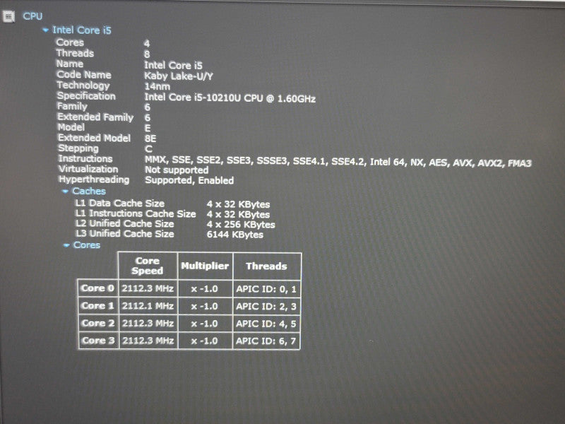 Lenovo ThinkPad T15 i5-10210U 16GB DDR4 256GB SSD  β Lap200