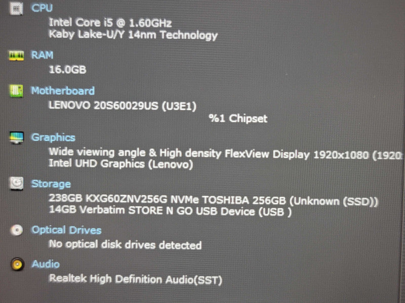 Lenovo ThinkPad T15 i5-10210U 16GB DDR4 256GB SSD  β Lap200
