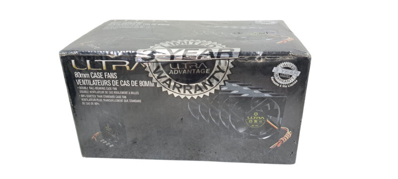 Brand New Pack of 5x  80 mm Case Cooling Silent Fan DC 12V 2,000 RPM