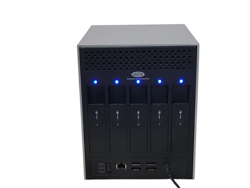 Lacie besigned by neil poulton 5 bay NAS w/ 5x 2TB HDDs, READ _