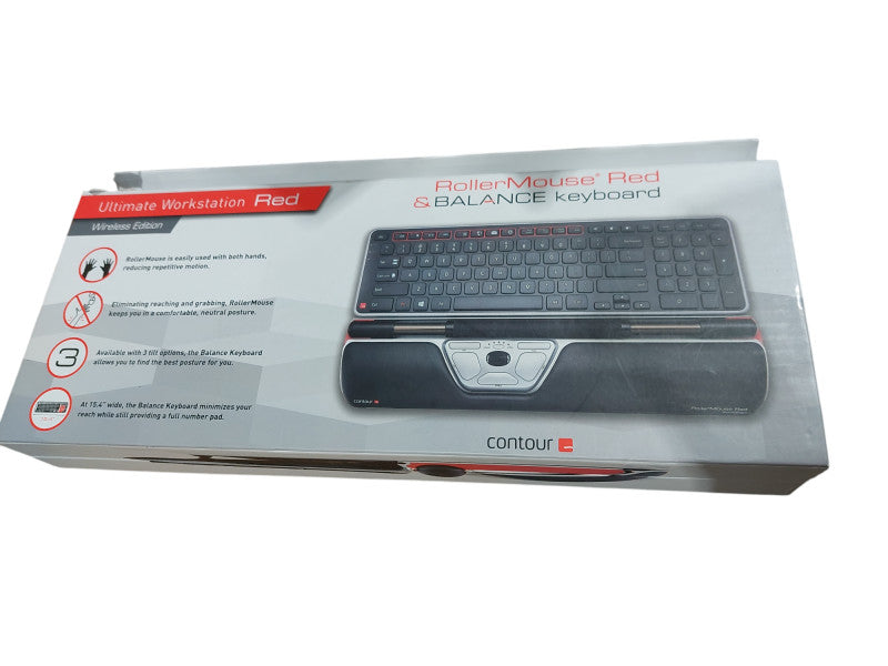 Contour Keyboard Kit Roller Mouse Red Wireless  =