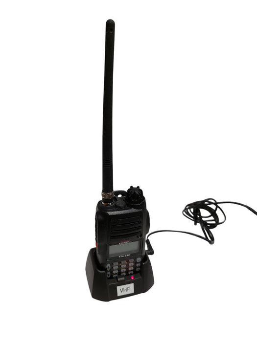 VHF Radio Yaesu Model: FTA-230 with Battery, Charge Base & Adaptor  =