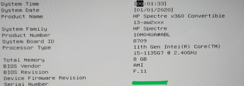 HP Spectre x360 Convertible i5-1135G7 8GB RAM FOR PARTS/REPAIR  β BudLap