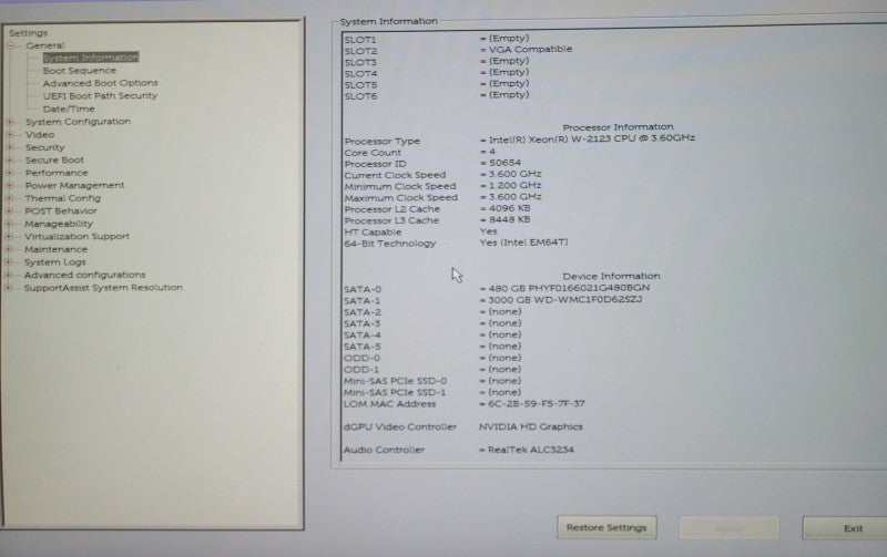 Dell 5820 Xeon W-2123 3.6GHz 32GB 480GB SSD + 3TB , 950W PSU, Quadro M6000 _