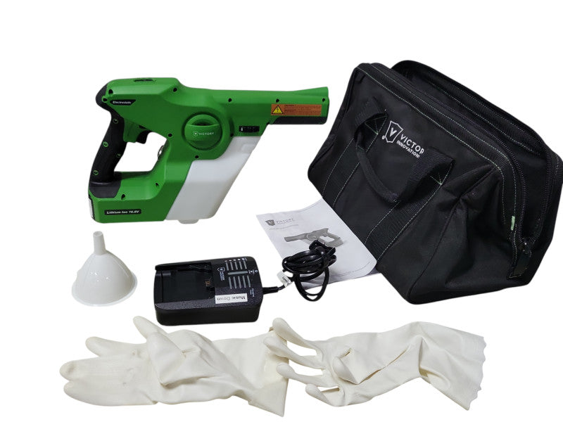 victory electrostatic sprayer with battery, charger, and Case, READ _