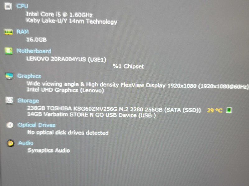 Lenovo ThinkPad E14 i5-10210U 16GB RAM 256GB SSD READ β Lap200