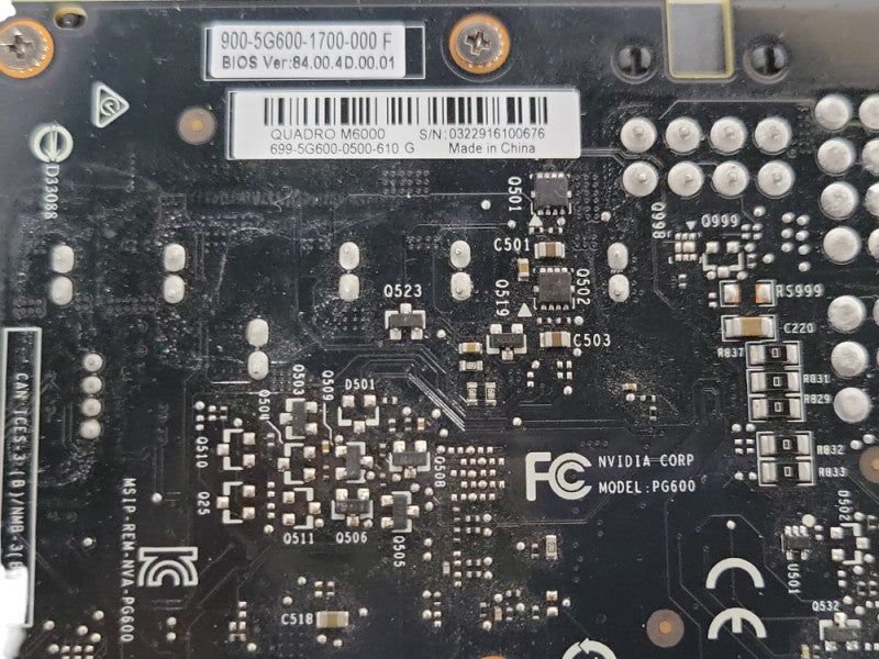 Nvidia Quadro M6000 12GB GDDR5 PCI Express 3.0 x16 DisplayPort DVI Graphics _