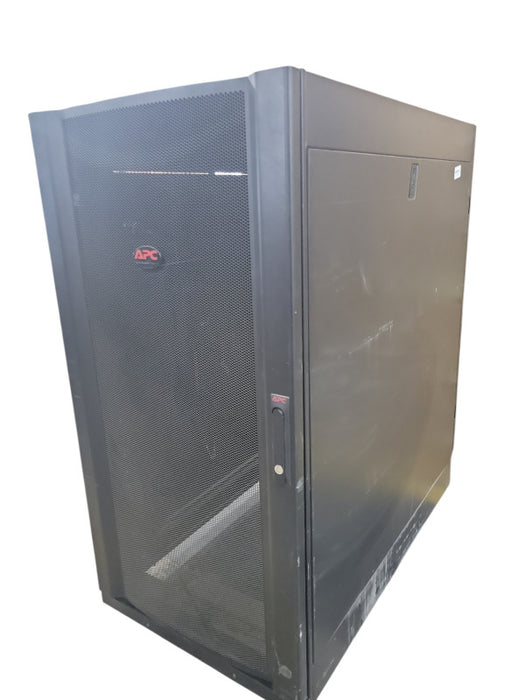 APC 24U Server Rack with side covers and front/back door _