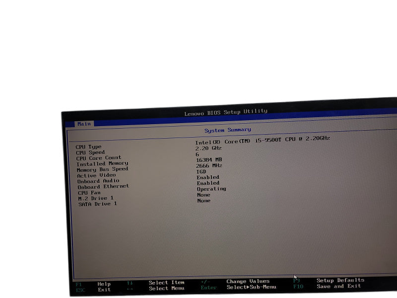 Lenovo ThinkCentre M920q i5 - 9500T @ 2.20GHz 16GB DDR4 Ram θ