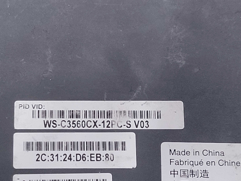 Cisco WS-C3560CX-12PC-S 12-Port GE PoE+ SFP Compact managed Switch _
