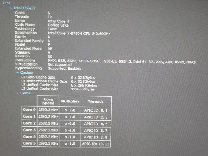 Dell XPS 15 7590 i7-9750H 16GB DDR4 GTX 1650 256GB SSD  β Lap200