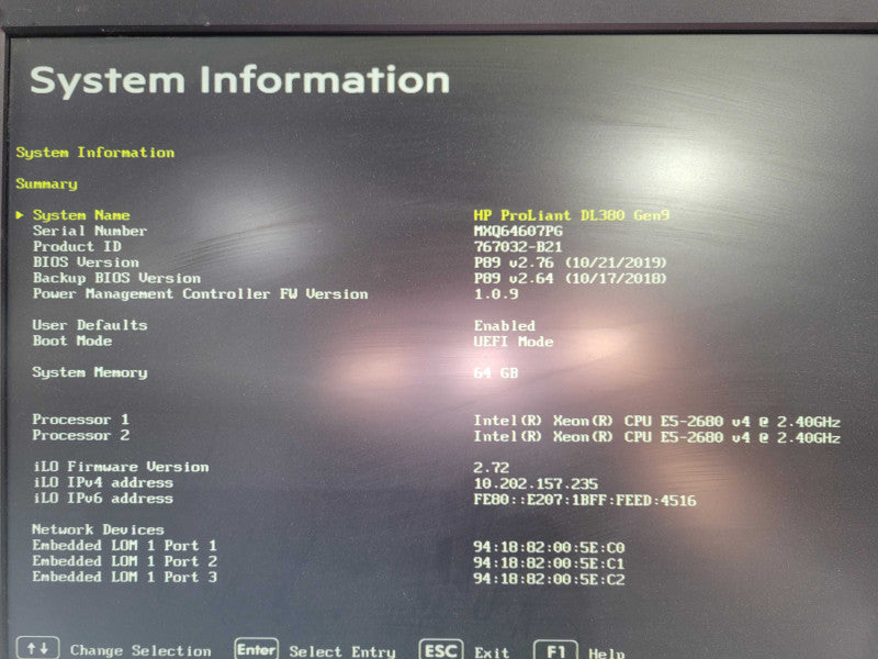 HP ProLiant DL380 2U Gen9 Xeon E5-2680 v3 64GB DDR4 P440ar 24x 2.5" !