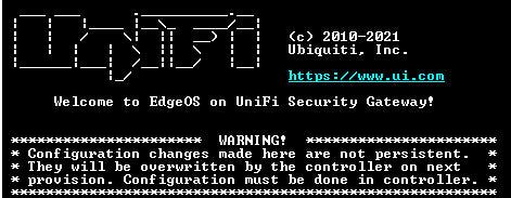 Ubiquiti Networks UniFi USG Security Gateway. Factory Reset !