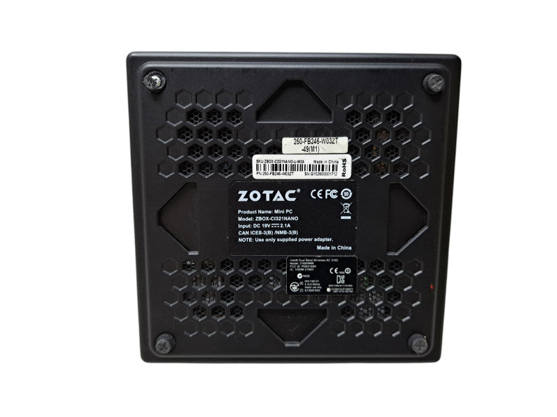 Zotac ZBOX CI321NANO PC | Intel Celeron 2961Y @1.10GHz, 2GB Ram, 32GB SSD