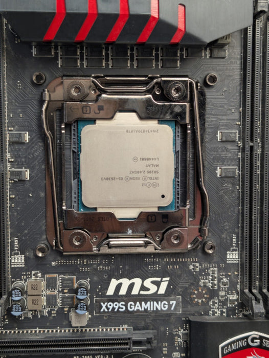 MSI X99S Gaming 7 Motherboard Intel Xeon E5-2630 v3 READ  -