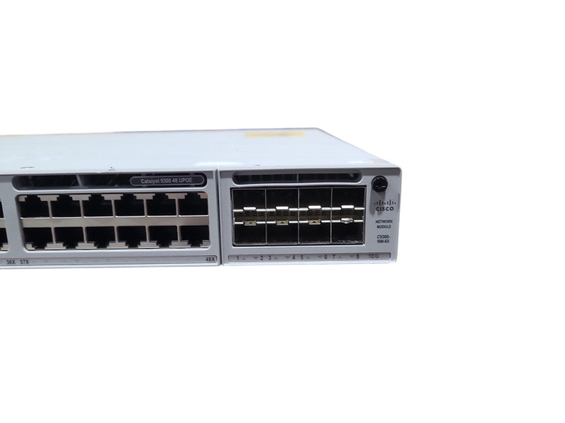 Cisco C9300-48U-E V03 | 48-Port Gigabit UPOE Switch w/ C9300-NM-8X *NO PSU*