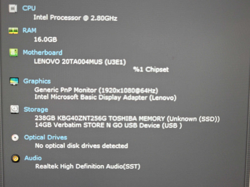 Lenovo ThinkPad E14 Gen 2 i7-1165G7 16GB RAM 256GB SSD β Lap200