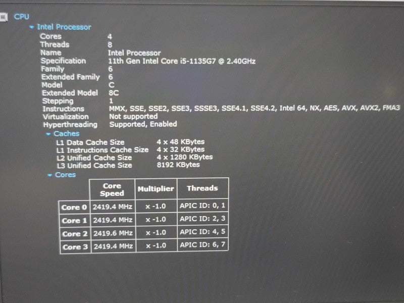 Lenovo ThinkPad X1 Carbon Gen 9 i5-1135G7 16GB RAM 256GB SSD **read β Lap200