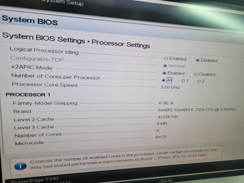 Dell PowerEdge T340 - Xeon E2134 64GB DDR4 2x495W PSU %