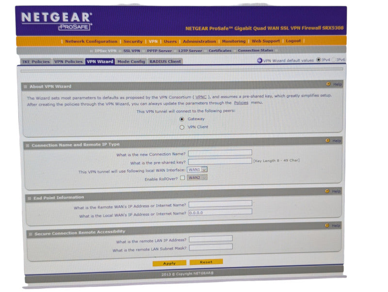 NETGEAR SRX5308 ProSAFE Quad WAN Gigabit SSL VPN Firewall Router  Q-