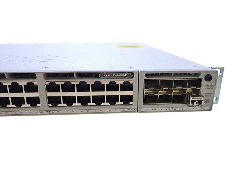 Cisco C9300-48U-E V03 | 48-Port Gigabit UPOE Switch w/ C9300-NM-8X, 1100W
