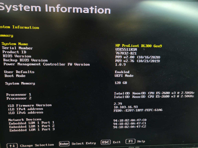 HP ProLiant DL380 Gen9 - 2x Xeon E5-2680 v3 128GB DDR4 3xP440 2x800W PSU %