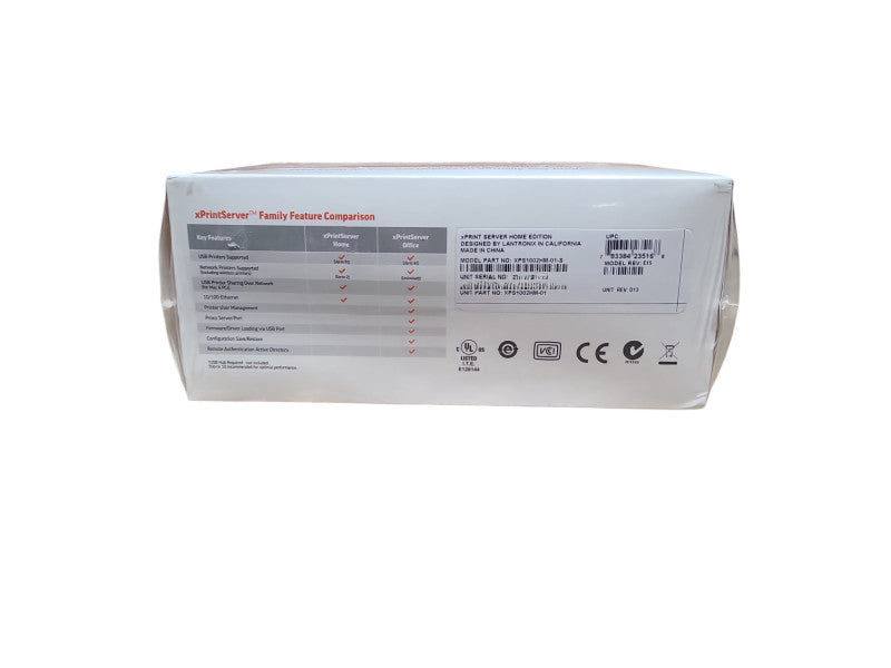 Lantronix xPrintServer Home Edition (XPS1002HM-01-S) iOS Printing SEALED