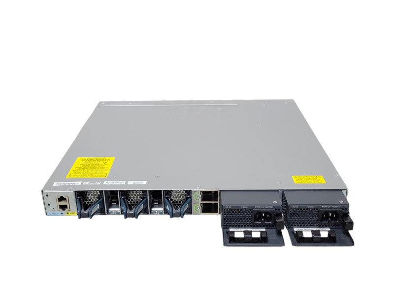 Cisco WS-C3850-48F-E 48-Port Gigabit PoE+ Switch w/ 2x PSU, Stacking Cables _