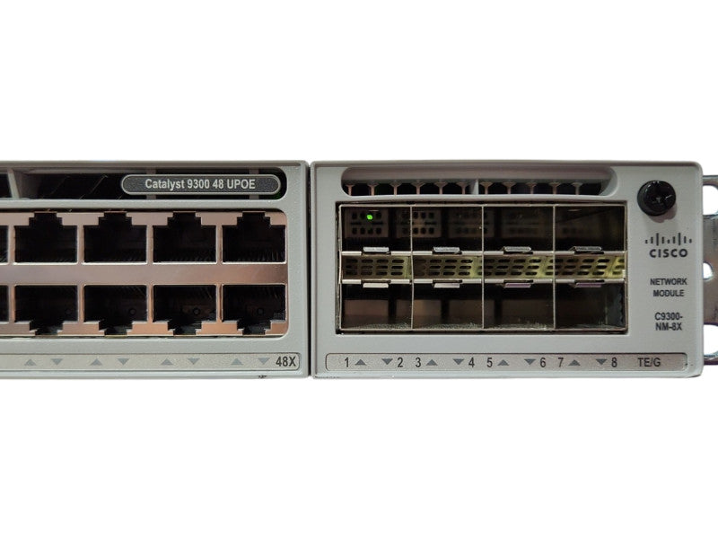 Cisco C9300-48U-E V03, 48-Port Gigabit UPOE Managed Switch w/ C9300-NM-8X