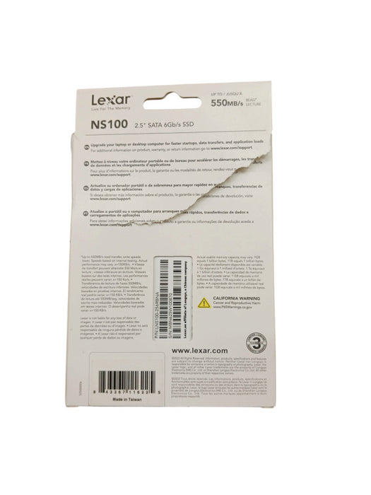 Lexar 256GB SSD 2.5” SATA III Internal Solid State Drive NS100 Damaged Box