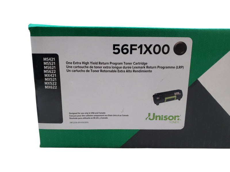 Lexmark 56F1X00 High Yield Black Toner Cartridge - New