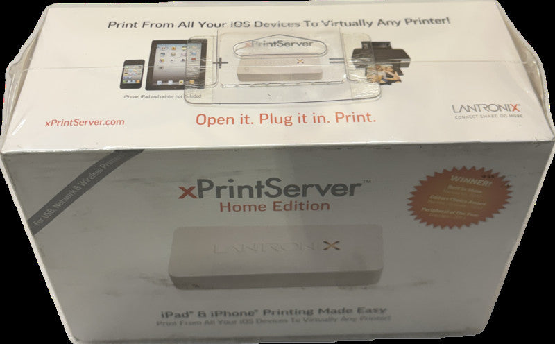 Lantronix xPrintServer Home Edition for iOS Printing XPS1002HM-01 - Sealed