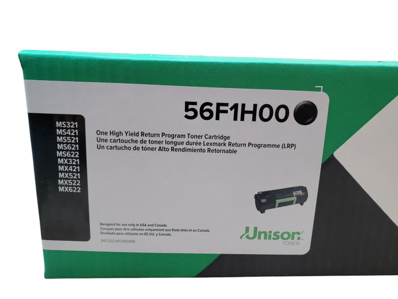 Lexmark 56F1H00 High Yield Black Toner Cartridge - New
