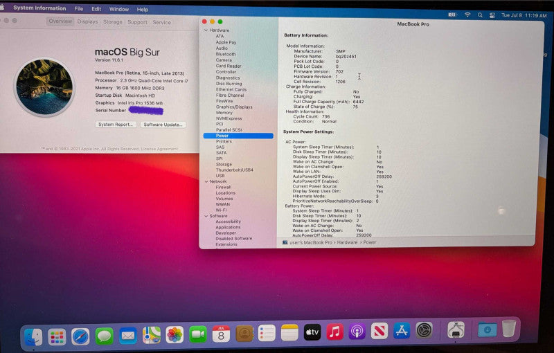 Apple MacBook Pro Retina 15" Late 2013 i7-4850H GT750M GPU 16GB RAM 512SSD