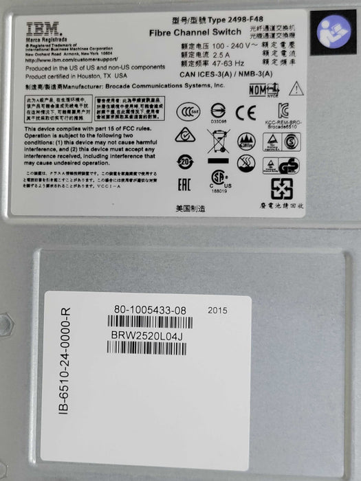 IBM SAN-Switch SAN48B-5 2498-F48 48-Port SFP+ 16G FC Switch 48 active Ports _