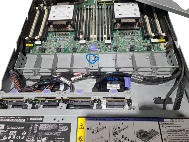 Lenovo x3550 M5 1U - 2x Xeon E5-2620 v4, 64GB DDR4, M5210, *NO FANS*