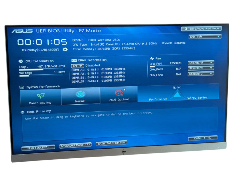 ASUS B85M-E Intel Core i7-4790 32GB RAM  -