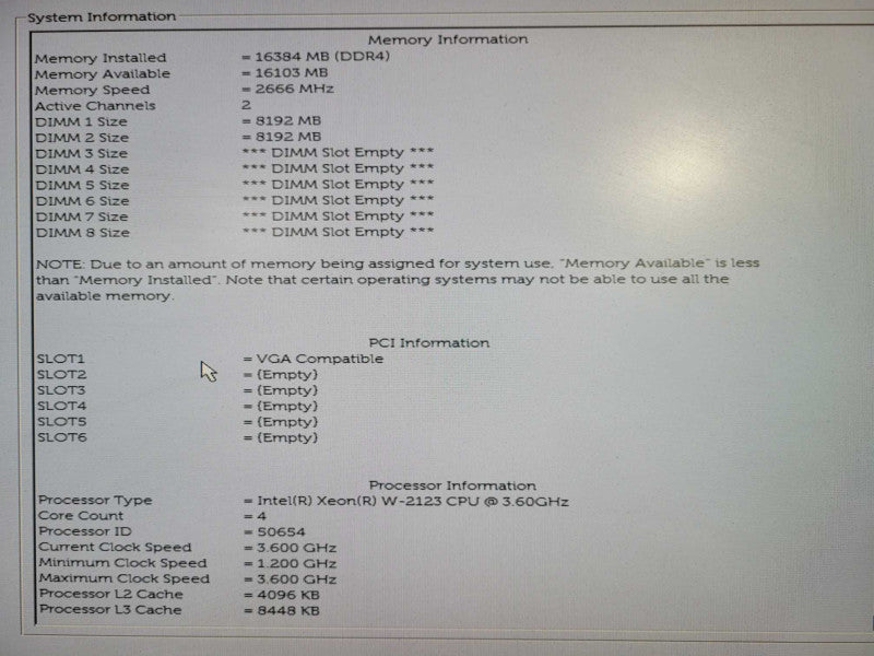 Dell Precision T5820 Xeon W-2135 3.6GHz 16GB RAM - No HDD AMD W5100 GPU !