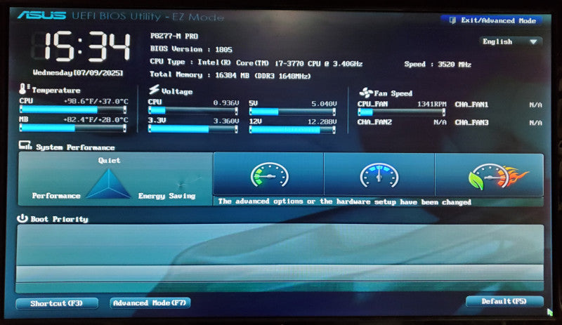 ASUS P8Z77-M Pro Motherboard Intel Core i7-3770 16GB DDR4 - No I/O Shield