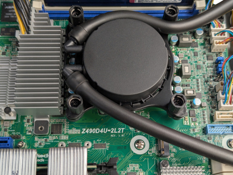 Custom 1U Water Cooled PC ASRock Z490D4U-2L2T Intel Core i9-10900K -