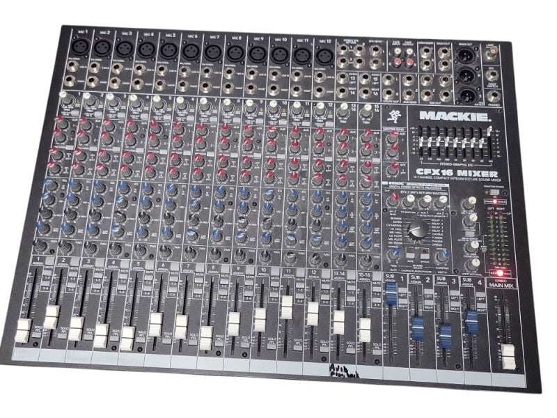 Mackie CFX16 Mixer 16 Channel Compact Integrated LIVE Sound Mixer, READ _