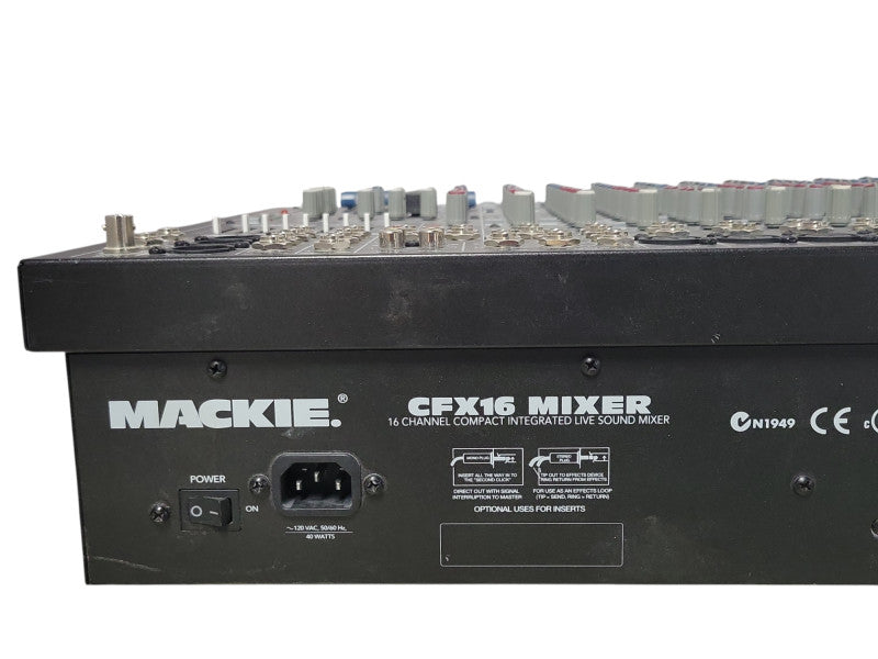 Mackie CFX16 Mixer 16 Channel Compact Integrated LIVE Sound Mixer, READ _