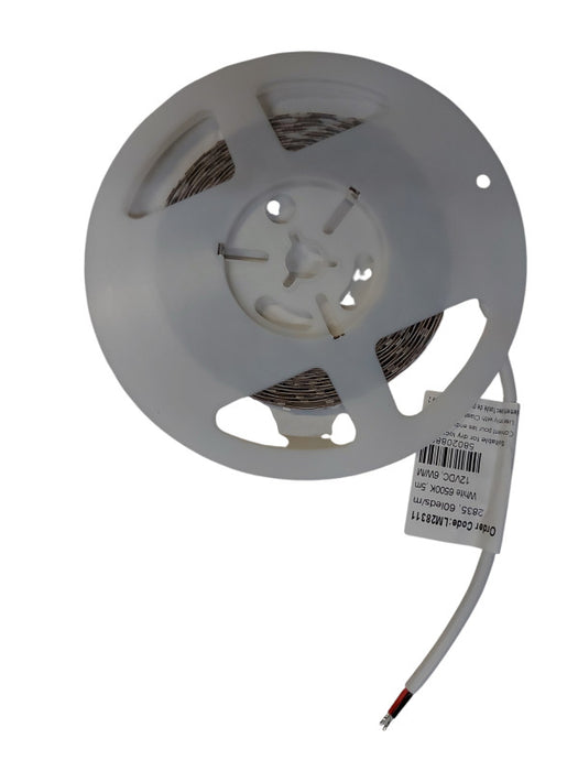 White(6500K+) LED Strip Lights 5m (60leds/m) - 12VDC, 6W/M Q