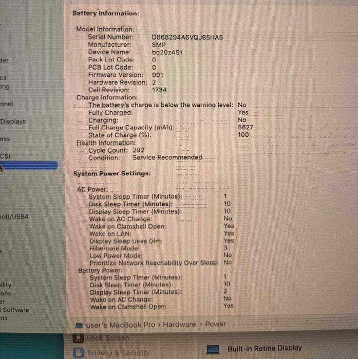 Apple MacBook Pro 15" 2018 17-8750H Radeon Pro 555X For Parts/Repair READ!