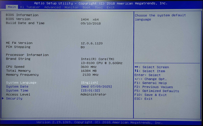 Custom PC, ASUS PRIME B360M-C, i3-8100 3.60GHz, 16GB DDR4, No HDD