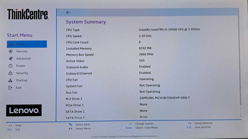 Lenovo ThinkCentre M80s | Core i5-10500 @3.10GHz, 8GB DDR4, 256GB NVMe