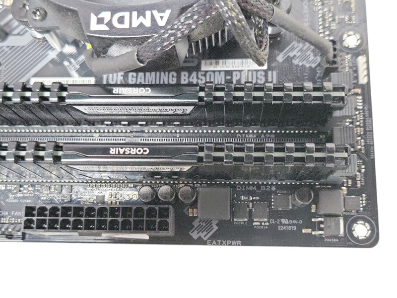 Asus TUF GAMING B450M-PLUS II board w/ Ryzen 5 3600, 16GB DDR4, GT710 GPU _