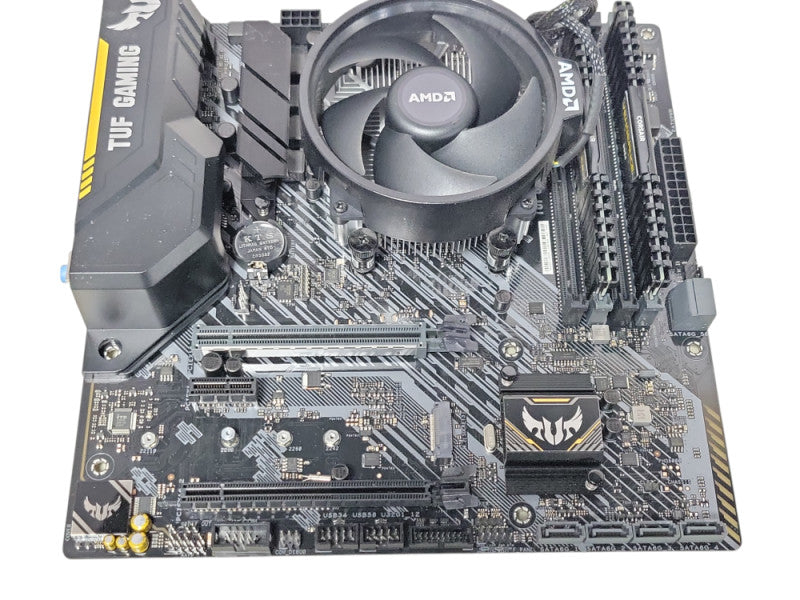 Asus TUF GAMING B450M-PLUS II board w/ Ryzen 5 3600, 16GB DDR4, GT710 GPU _