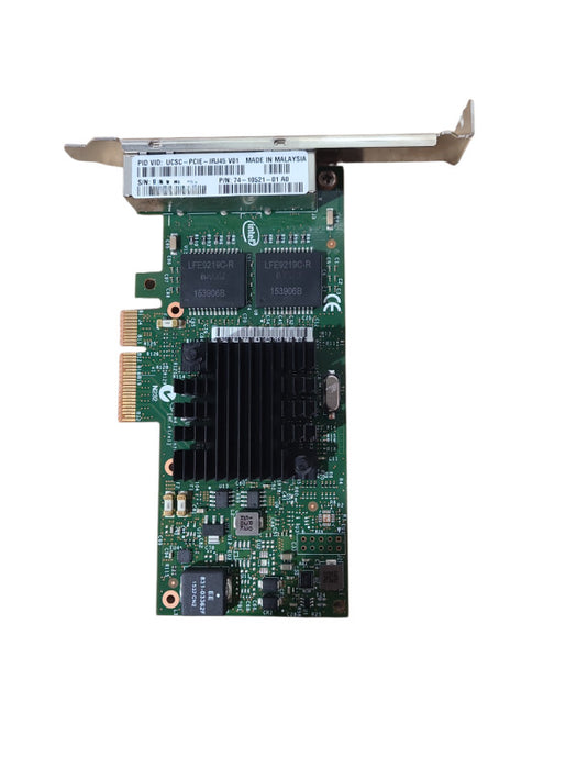 Cisco 74-10521-01 Quad Port 1Gb Network Adapter UCSC-PCIE-IRJ45 V01 FH